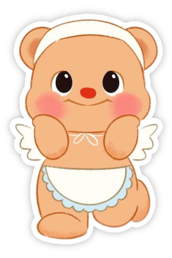 ảnh sticker Butter bear dễ thương