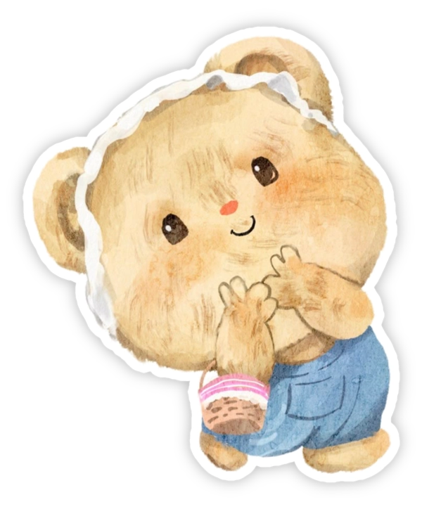 sticker Butterbear cute đáng yêu