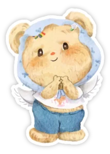 ảnh sticker Butterbear cực cute