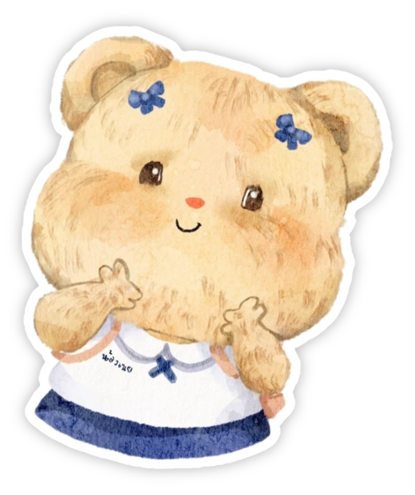 hình ảnh sticker Butterbear cute