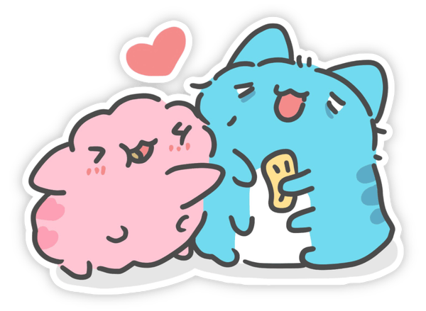 sticker chibi mèo capoo siêu cute 