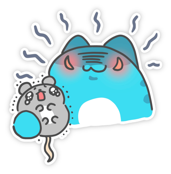 sticker mèo capoo vui vẻ hài hước 