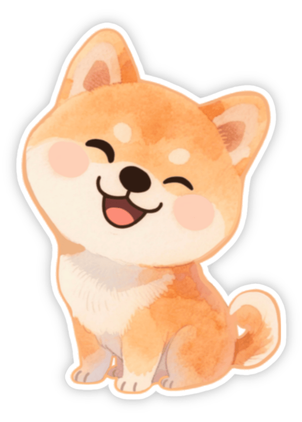ảnh chó shiba sticker nằm ngủ 