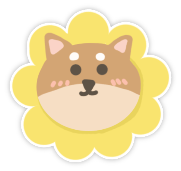ảnh sticker chó shiba phong cách vintage 