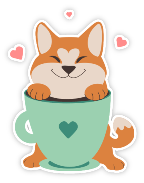 ảnh sticker chó shiba