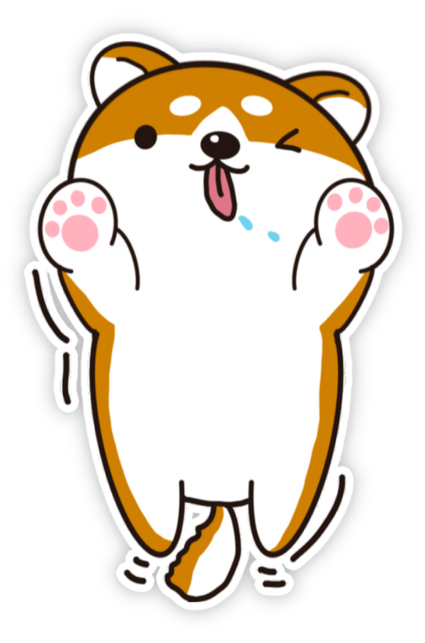 hình sticker chó shiba
