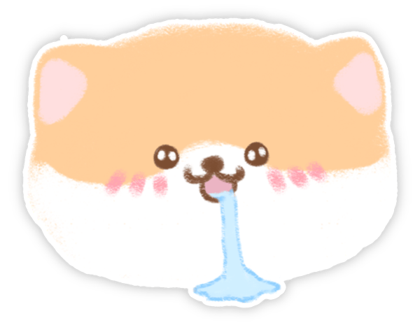 ảnh dán sticker chó shiba anime 