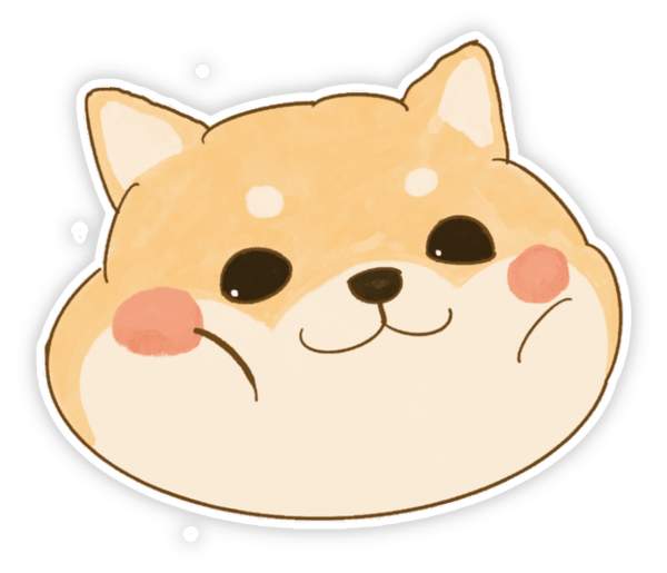 hình sticker chó shiba mặc đồ cosplay 