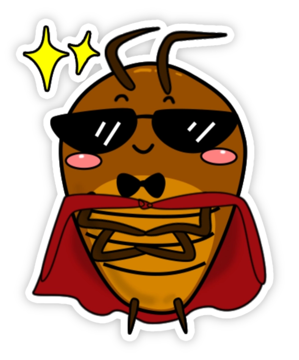 Sticker con gián chất