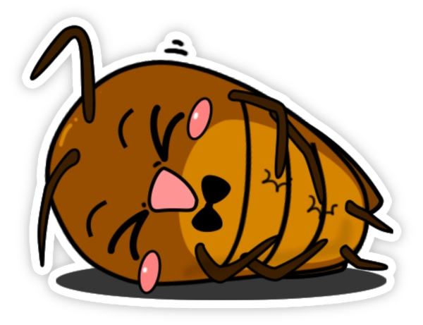 Sticker con gián cười vỡ bụng