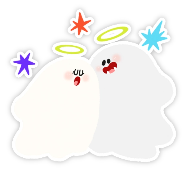 Sticker con ma dễ thương
