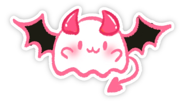 Sticker con ma cánh dơi
