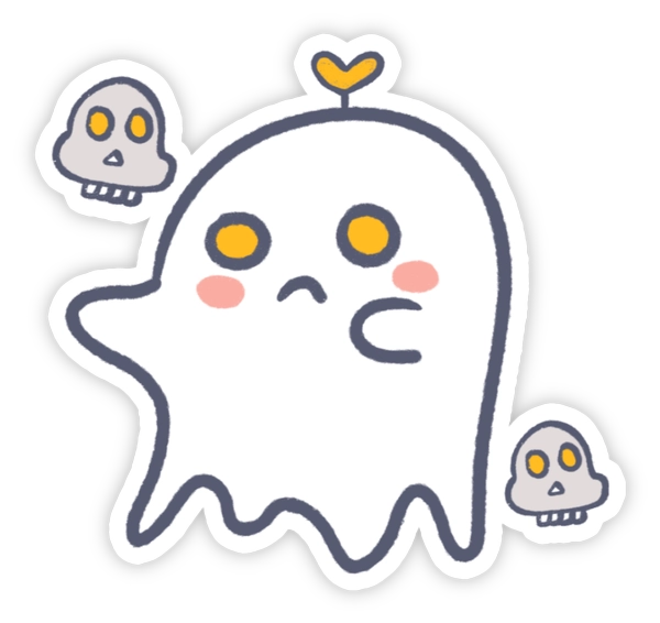 nhãn dãn Sticker con ma