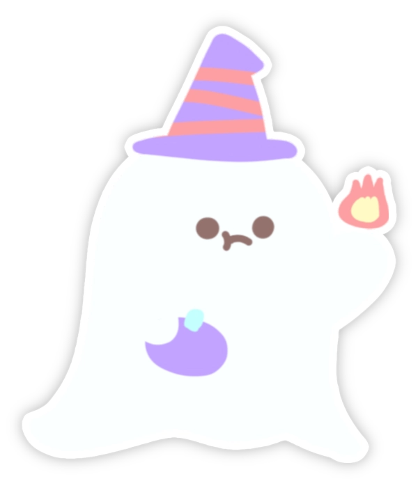 Sticker con ma ngộ nghĩnh