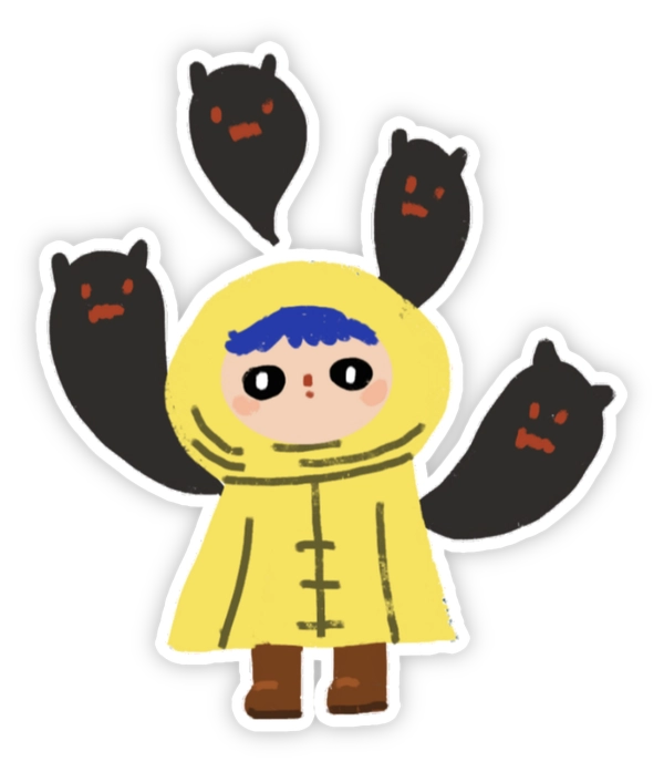 Sticker con ma ghê sợ