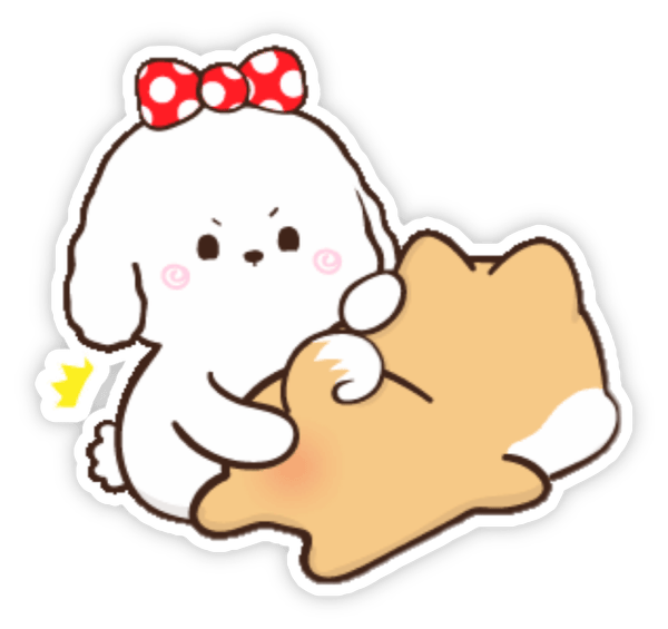 sticker đánh mông dễ thương cho tin nhắn 