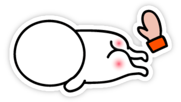 sticker chọc ghẹo đánh mông 