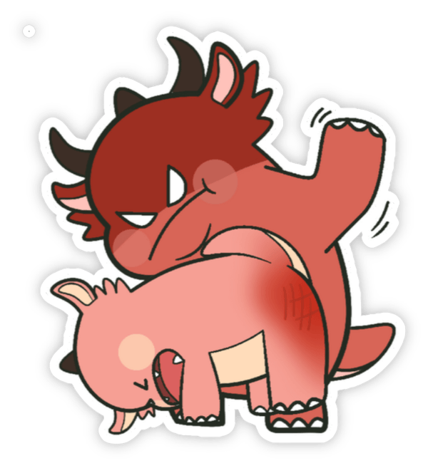 bộ sticker đánh mông hài hước 