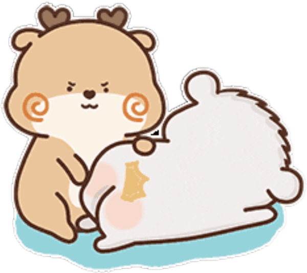 ảnh sticker đánh mông dễ thương 