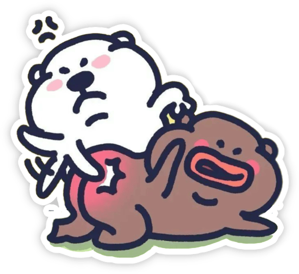 hình ảnh sticker đánh mông hài hước 