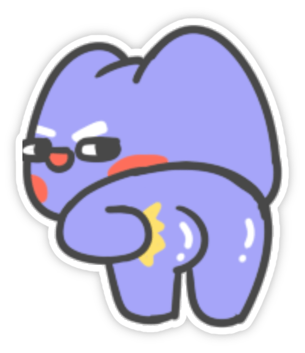 sticker chọc mông cute đáng yêu 