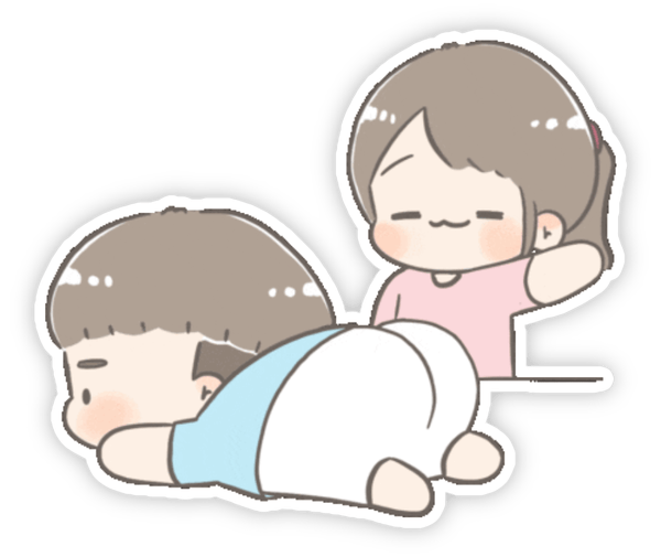 sticker cặp đôi đánh mông hài hước 