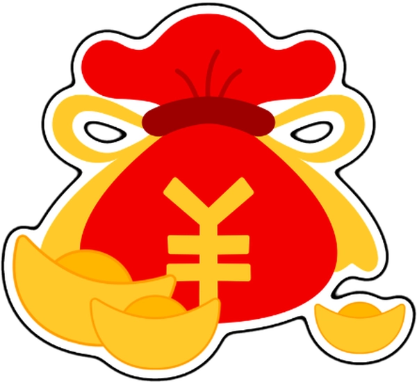Sticker đỏ thiết kế hiện đại