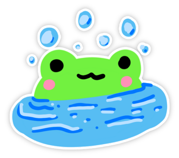 ảnh động sticker ếch xanh cute