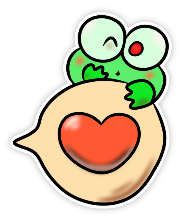 sticker ếch cute phong cách Hàn Quốc
