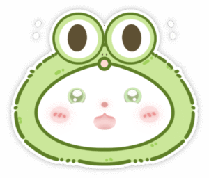 sticker ếch chibi dễ thương