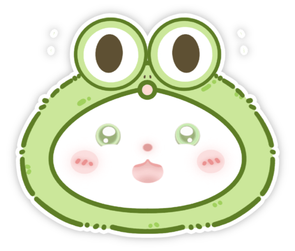 sticker ếch chibi dễ thương