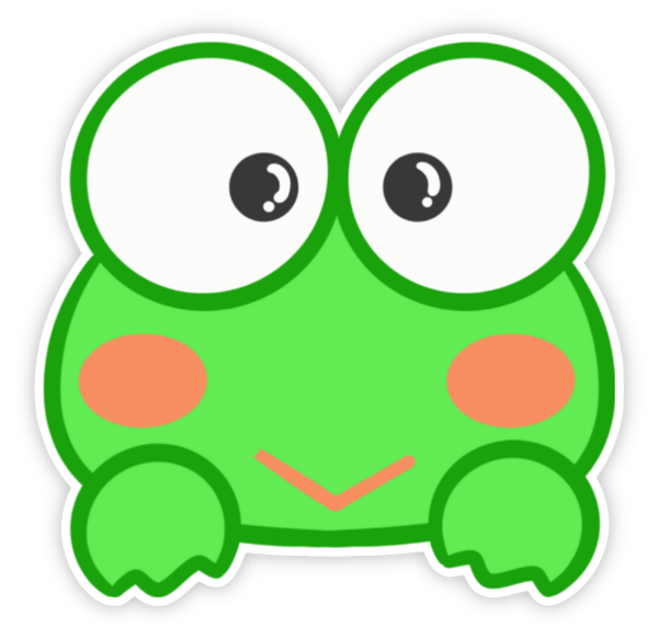 ảnh sticker ếch xanh vui nhộn