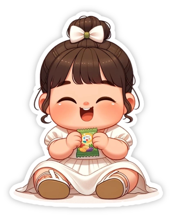 hình sticker bé gái đáng yêu
