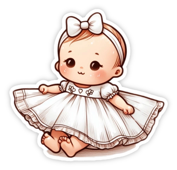 sticker em bé vector