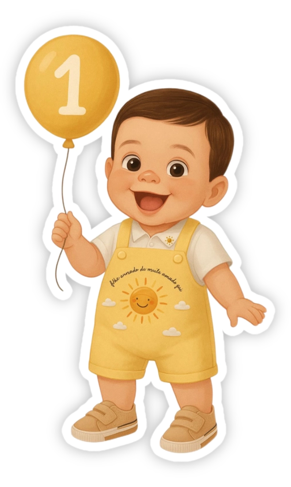 sticker em bé chibi