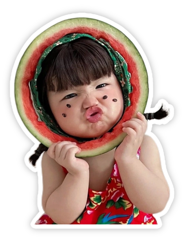 sticker em bé dễ thương