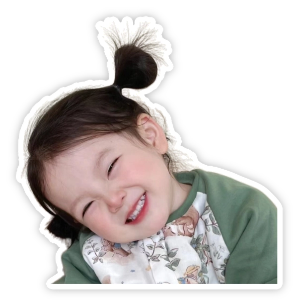 sticker bé gái