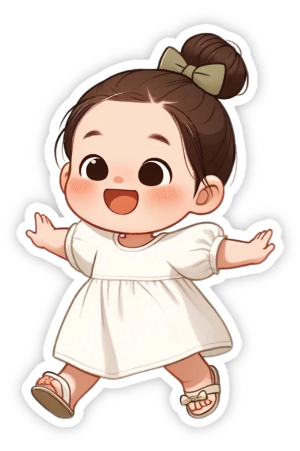 sticker bé gái đáng yêu