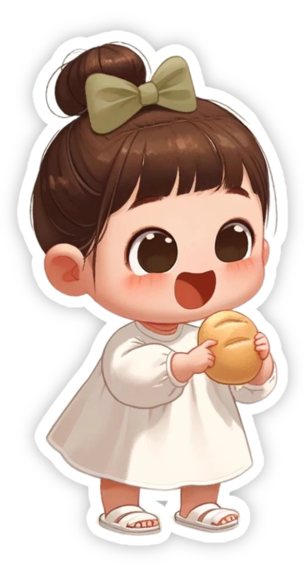 sticker bé gái ngộ nghĩnh