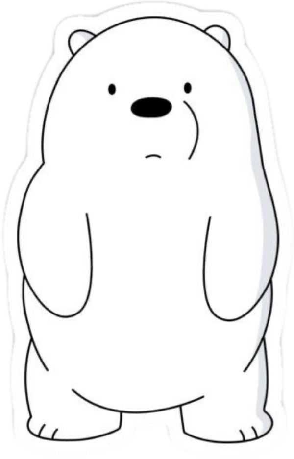 Sticker gấu trắng