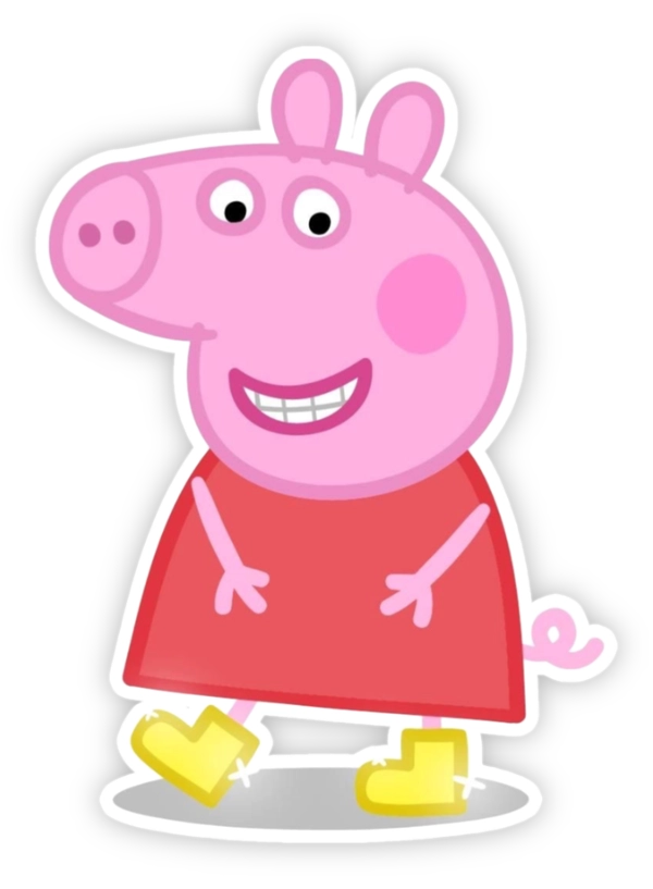 Sticker heo peppa cười