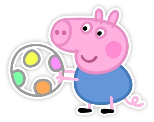 Sticker heo peppa chơi bóng