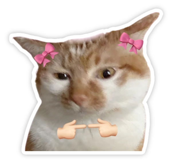 Sticker mèo méo meo dễ thươnv