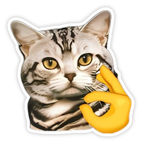 Sticker mèo méo meo ok