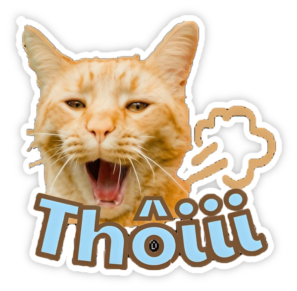 Sticker mèo méo meo thôiiii