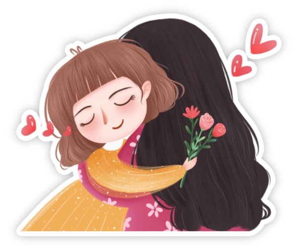 Sticker ôm nhau 18