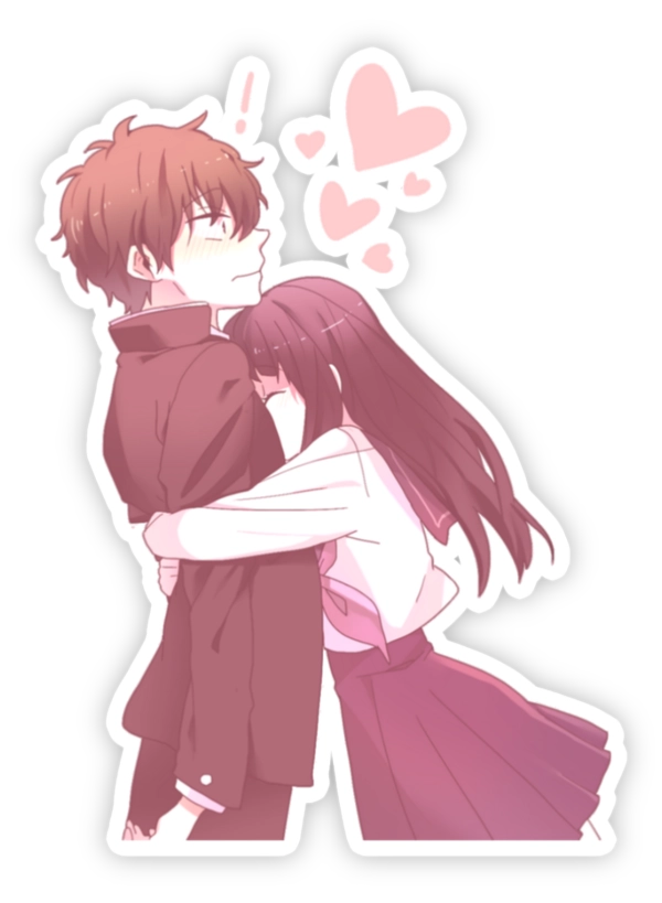 sticker ôm cute
