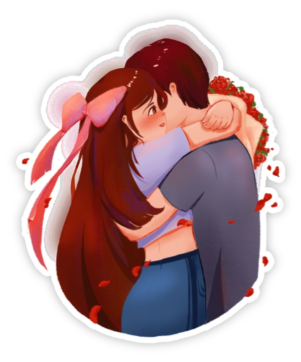 Sticker ôm nhau