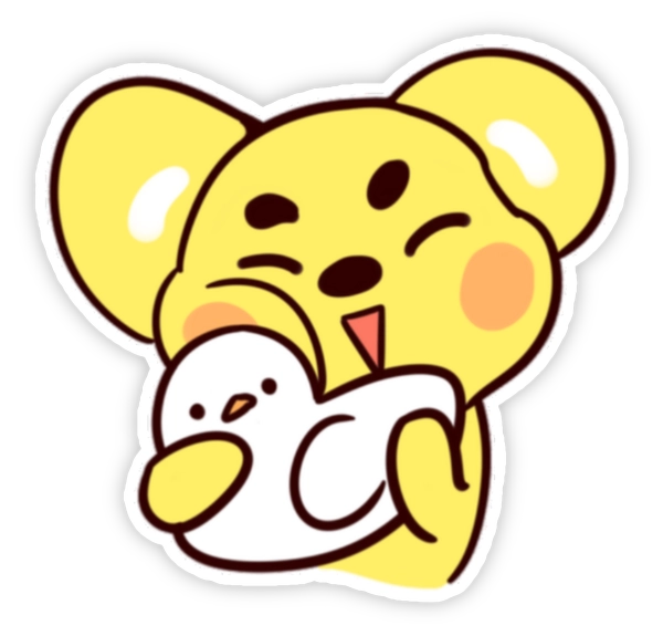 sticker ôm cái coi