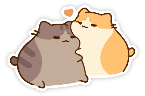 sticker ôm dễ thương